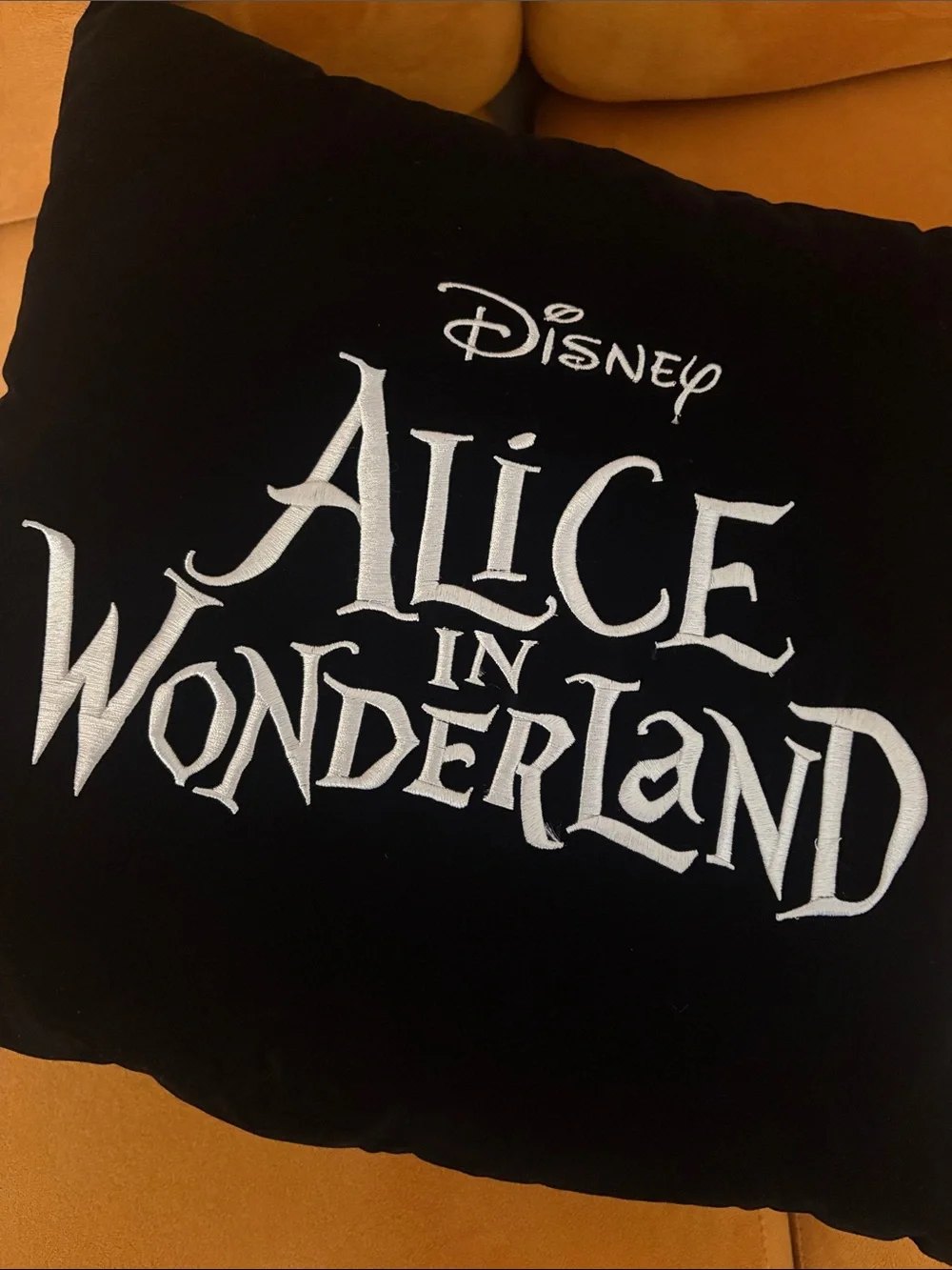 Disney Alice in Wonderland Throw Pillow black